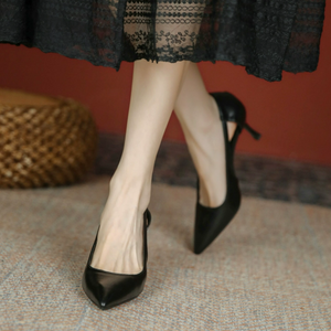 Petite Size Pointy Side Empty Heels For Women MS399