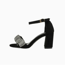 Petite Size Rhinestone Strap Chunky Heel Shoes SS2766