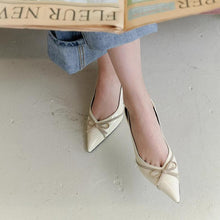 Petite Size Slingback Heels With Bow Tie FS108