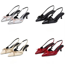 Petite Size Slingback Heels With Bow Tie FS108