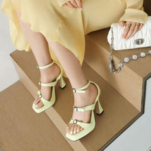 Petite Size Strappy High Heel Open Toe Shoes JLXY15