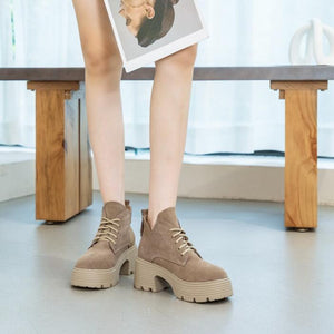 Petite Size Leather Ankle Boots For Small Feet AP143