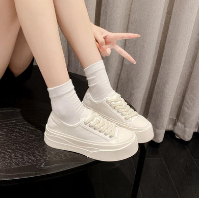 Petite Size Thicksole Canvas Casual Shoes MS213