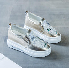 Petite Size Thicksole Rhinestone Fashion Sneakers MS17