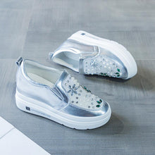 Petite Size Thicksole Rhinestone Fashion Sneakers MS17