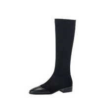 Petite Size Under Knee Block Low Heel Boots MS163