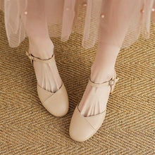 Petite Square Toe Block Heel Sandal Shoes FS101