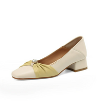 Petite Square Toe Block Heel Shoes FS201