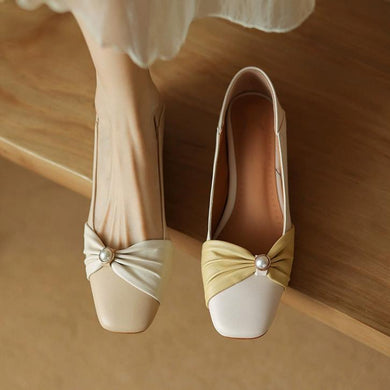 Petite Square Toe Block Heel Shoes FS201