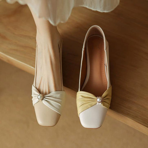 Petite Square Toe Block Heel Shoes FS201
