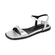 Petite Square Toe Flat Sandal Shoes For Women AW2671