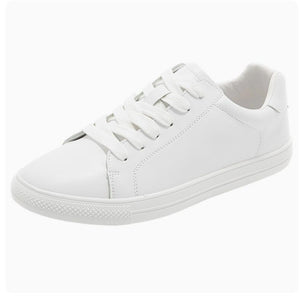 Petite White Casual Lace Up Shoes TS188