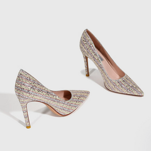Pointed Colorful Dress Heels For Small Feet FS21