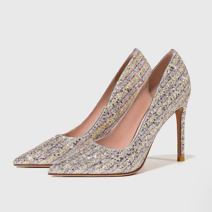 Pointed Colorful Dress Heels For Small Feet FS21