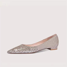 Pointed Glitter Heel Dress Shoes For Petite Feet MS356