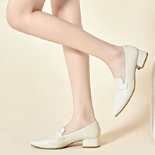 Pointy Block Heel Loafers For Small Feet ES161