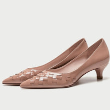 Patent Leather Low Heels For Small Feet Women ANLE20