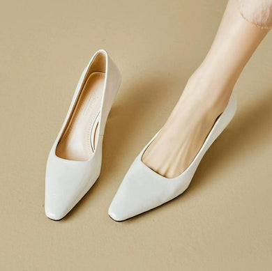Pointy Mid Heel Petite Shoes For Women FS218