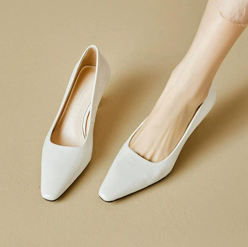 Pointy Mid Heel Petite Shoes For Women FS218