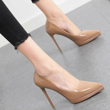 Pointy Platform Patent Heels For Small Feet TS25