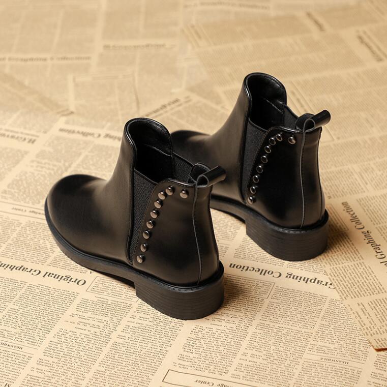 knee length dresses for ladies Size 3 Slip On Low Heel Boots with Stud for Women MS205 US4(Eu34)=UK2(220mm)