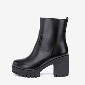 Small Chunky Heel Short Boots LQSW12