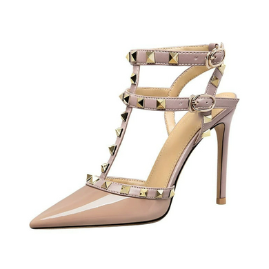 Small Feet Ankle Strappy Stud Heeled Shoes FS136(3/6/8/10cm Heel)