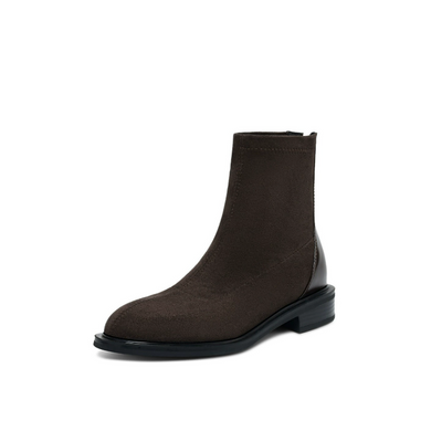 Small Feet Back Zipper Size 3 Flat Boots FS209