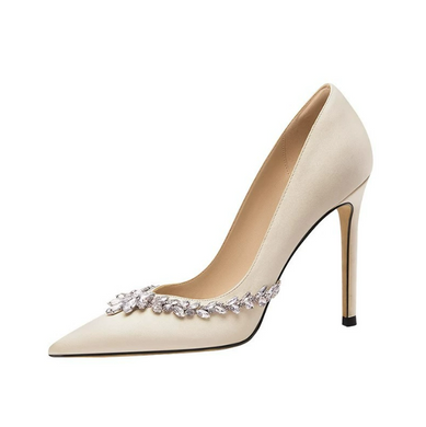 Small Feet Beige Stain Heel Pumps FS134(3/6/8/10cm Heel)