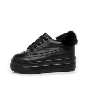 Small Feet Black Leather Casual Shoes FS259