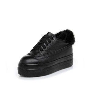 Small Feet Black Leather Casual Shoes FS259