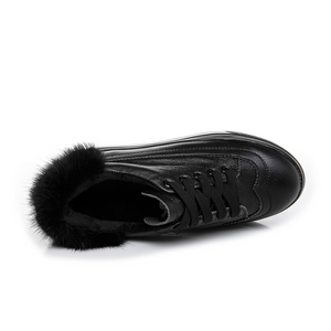 Small Feet Black Leather Casual Shoes FS259
