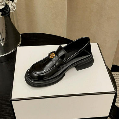 Small Feet Black Thicksole Casual Shoes FS233