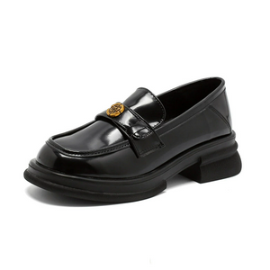 Small Feet Black Thicksole Casual Shoes FS233