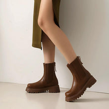 Small Feet Block Back Zipper Boots TS127