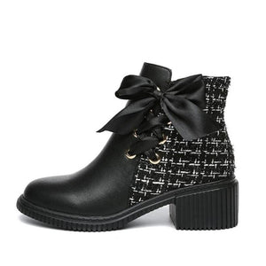 Small Feet Block Heel Dressy Ankle Boots GS205