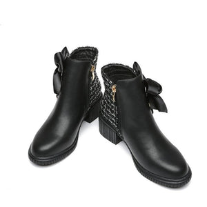 Small Feet Block Heel Dressy Ankle Boots GS205
