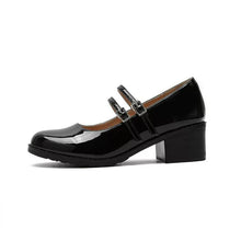 Small Feet Block Heel Patent Shoes SS27117