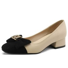 Small Feet Block Heel Pumps With Toe Cap FS329