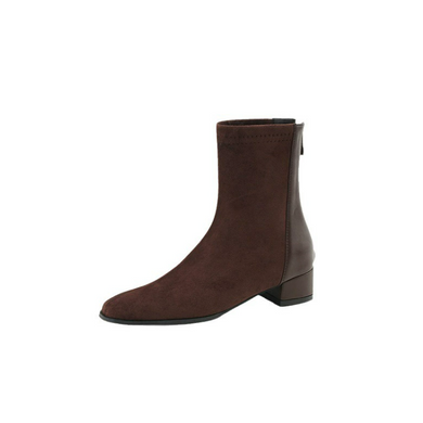 Small Feet Block Heel Suede Short Boots FS168