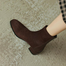 Small Feet Block Heel Suede Short Boots FS168