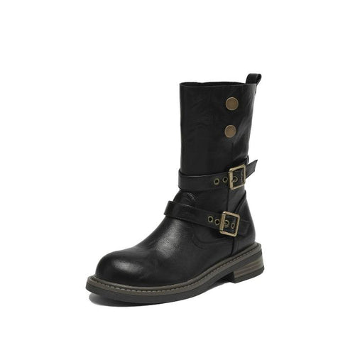 Small Feet Block Heel Western Short Boots FS306