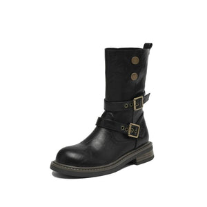 Small Feet Block Heel Western Short Boots FS306