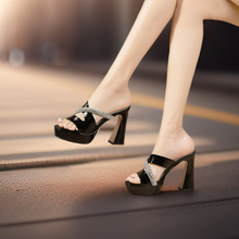 Small Feet Chunky Heel Platform Sandal Shoes TS400