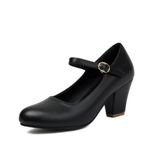 Small Feet Chunky Heel Round Toe Shoes FS289
