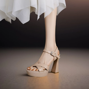 Small Feet Chunky High Heel Sandal Shoes TS368