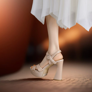 Small Feet Chunky High Heel Sandal Shoes TS368