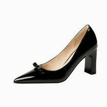 Small Feet Chunky Patent Shoes With Bow Tie AW2703
