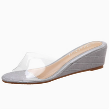 Small Feet Clear Strap Mid Wedge Sandals FS32