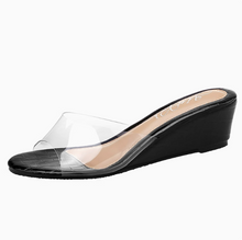 Small Feet Clear Strap Mid Wedge Sandals FS32